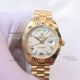 Gold Rolex Day Date ii 41mm Replica Watches  w White Dial (7)_th.jpg